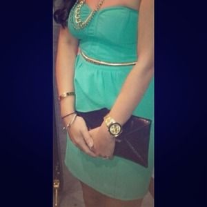 Urban Outfitters Green Peplum Dress