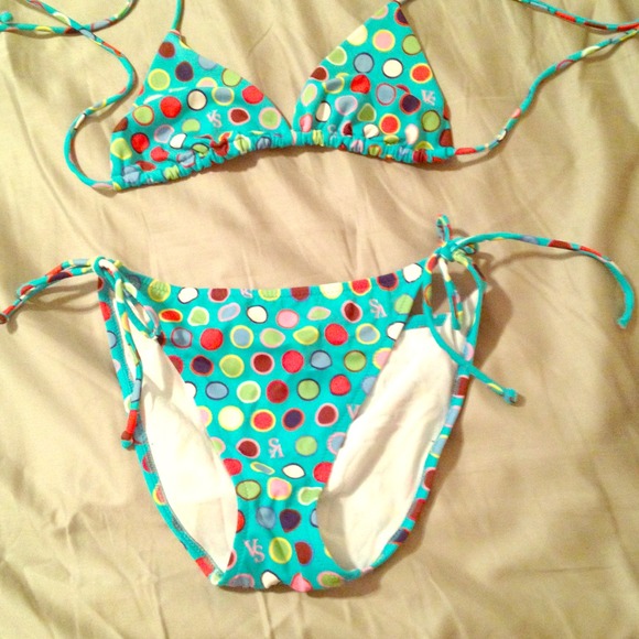 Polka dotted VS swimsuit
