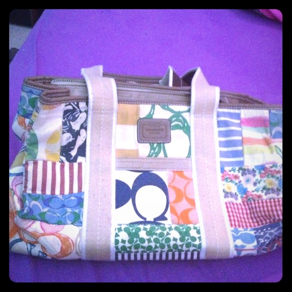Authentic patchwork coach Purse
