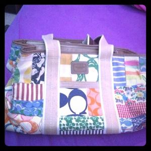 Authentic patchwork coach Purse