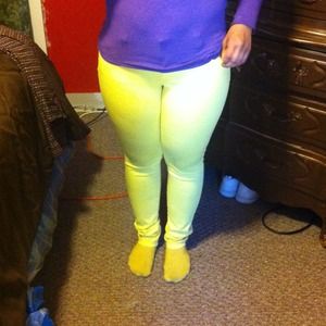 South Pole bright yellow low-rise skinny jeans
