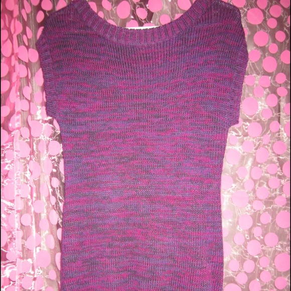 Purple sweater dress