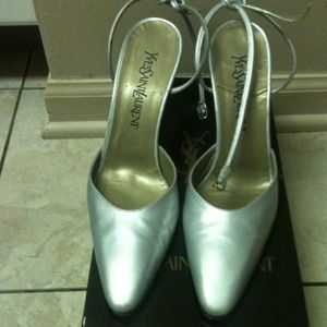 YSL Silver Shoes