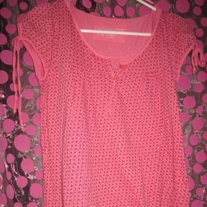 Pink Patterned babydoll Aeropostale shirt