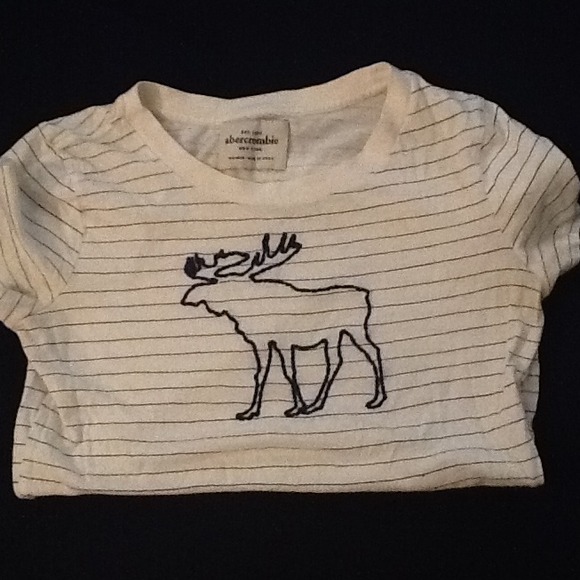 Abercrombie White T with logo.