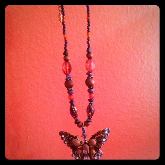 Beaded Butterfly Neckalace