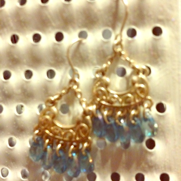 Blue tier earrings