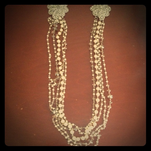 Arden B Long Pearl Flapper Necklace