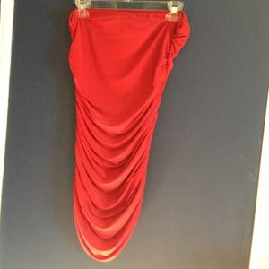 Red mini club dress