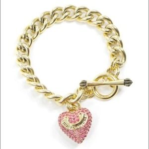 Juicy Couture pink pave icon bracelet