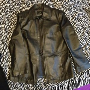 Black leather jacket. Real leather!!
