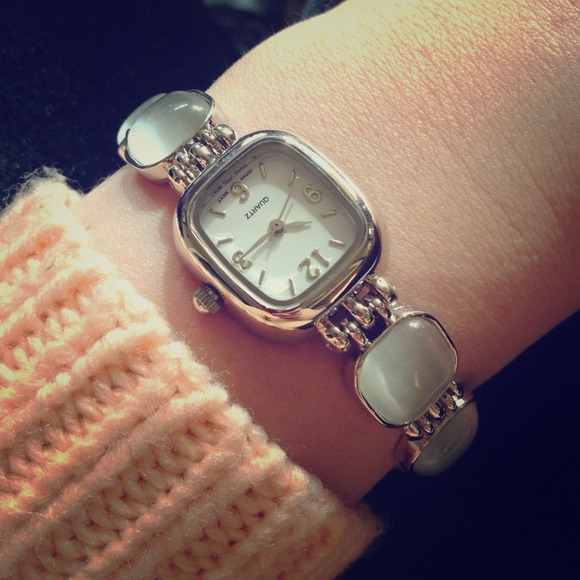 White and Silver Watch
