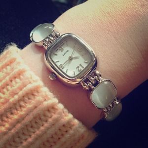White and Silver Watch