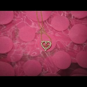 Sterling Silver, Yellow gold overlay LOVE necklace