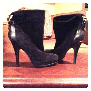 Michael Kors ankle boot-black suede leather/gold Michael Kors ankle boot-black suede leather/gold