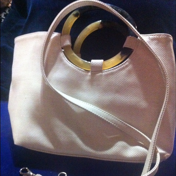 Liz Claiborne handbag , white & tortoise shell - Picture 3 of 3