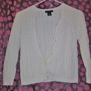 The Limited White 3/4 length sleeve sweater