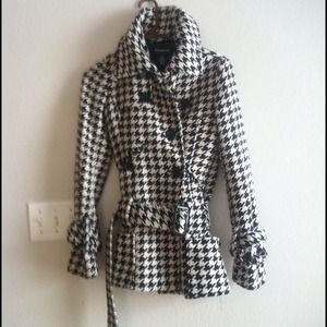Houndstooth Wool Blend jacket