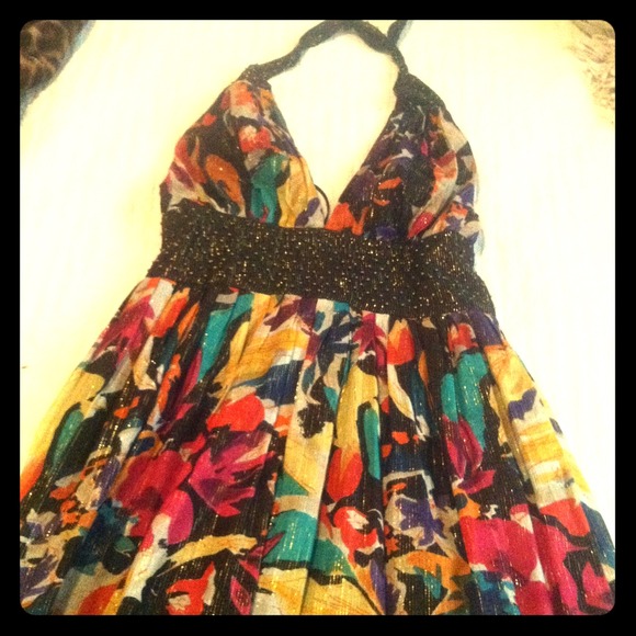 Long maxi dress w/back plunge