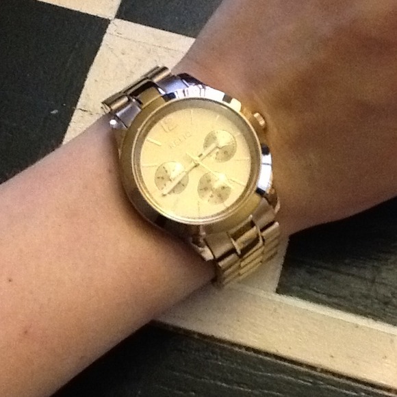 Relic rose gold watch