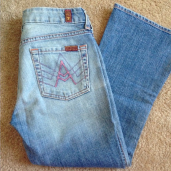 Seven 7 for All Mankind pink A pockets Capris 25
