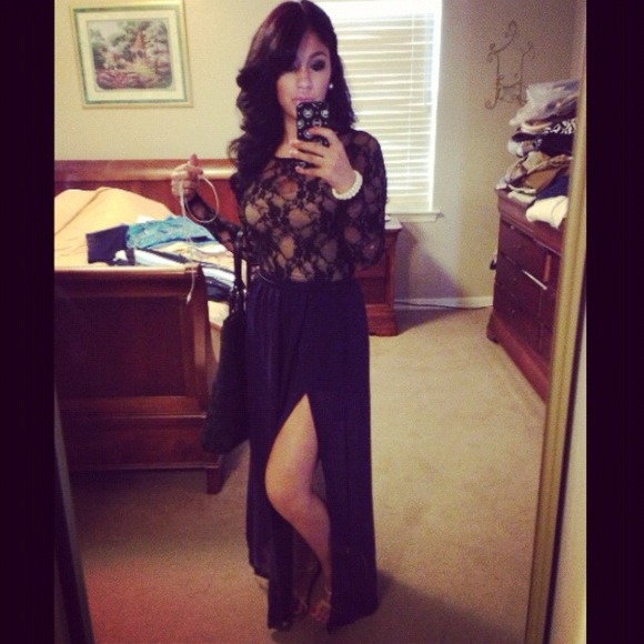 Purple Long skirt