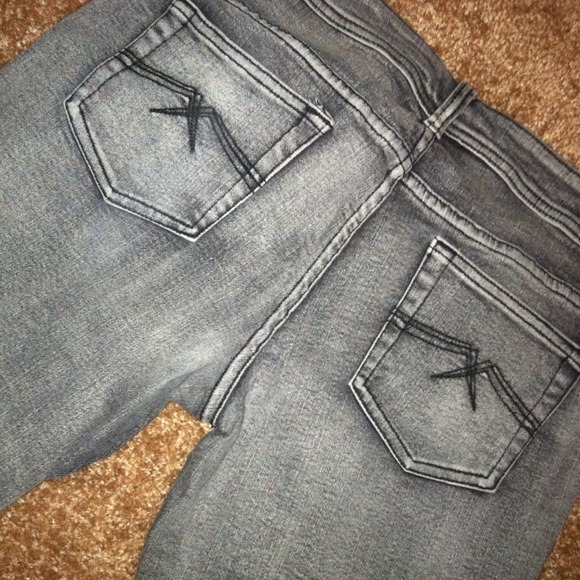 Size 11 jeans dark material blackish grey