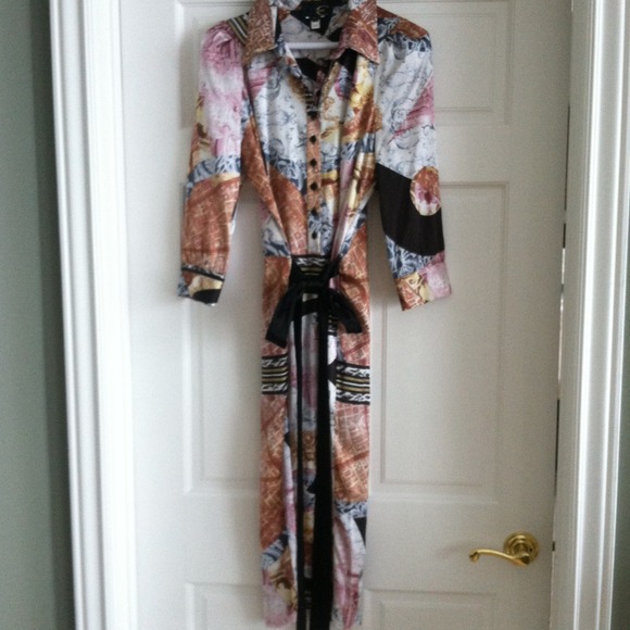 just cavalli Dresses & Skirts - Roberto Cavalli silk shirt dress RESERVED