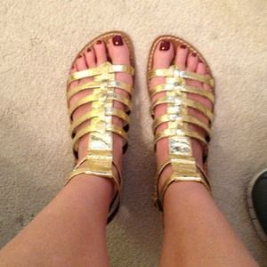Sam Edelman gold sandals