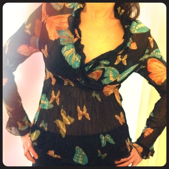 silk butterfly top
