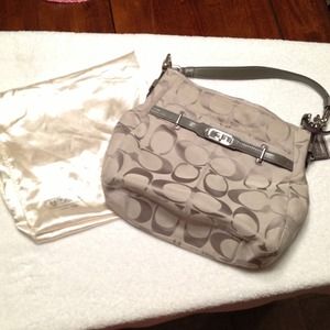 Coach shoulder bag with dust cover