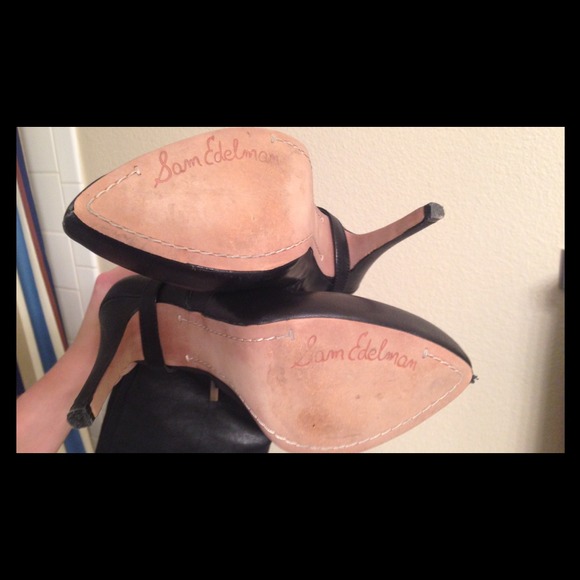 Sam Edleman Black Roula Double-Buckle Boots - 7.5 - Picture 2 of 4