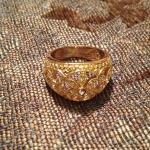 Gold plated middle finger ring
