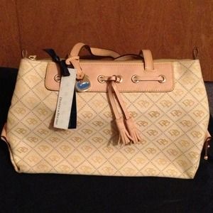 Dooney & Bourke large tassel zip top tote
