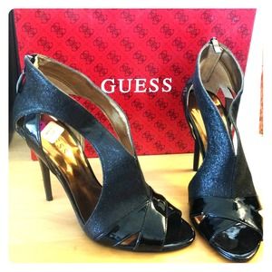 REDUCED NWT Black Shimmer/Patent Leather Stilettos