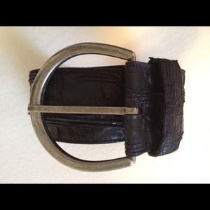 Faux leather belt