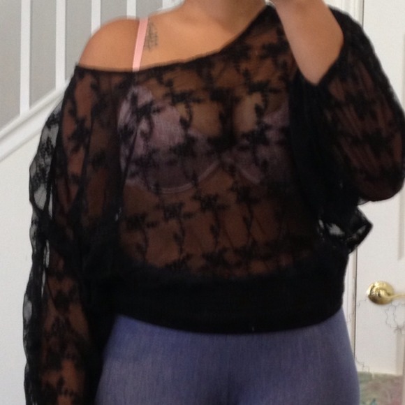 Black Sheer Blouse - Picture 2 of 3