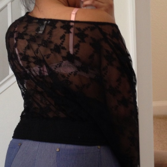 Black Sheer Blouse - Picture 3 of 3