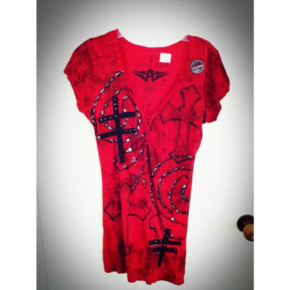 AFFLICTION V-Neck T AUTHENTIC the Real Deal here👍