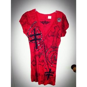 AFFLICTION V-Neck T AUTHENTIC the Real Deal here👍