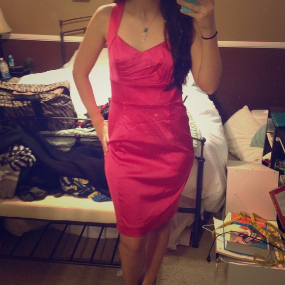 Calvin Klein Dresses & Skirts - ✨REDUCED! Hot pink cocktail dress