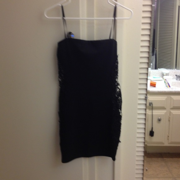 BNWT black strapless dress