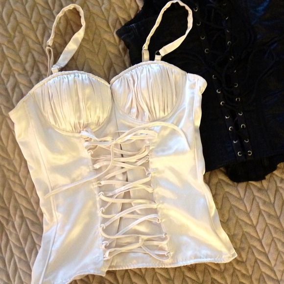 Satin Cream Corset Top