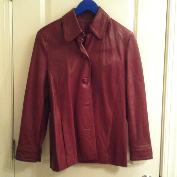 Merlot leather jacket!