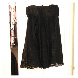 🚫SOLD Express Strapless Zebra Print Little Black