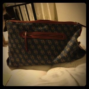 DOONEY & BOURKE LOGO DENIM SIGNATURE BIG HANDBAG