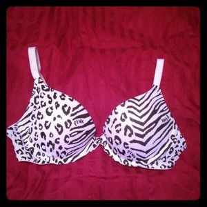 Pink by Victoria's Secret animal print bra