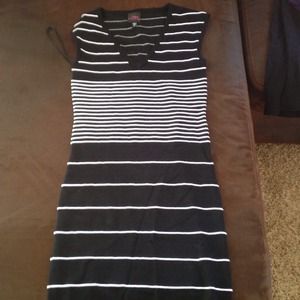 Black and white bandage dress