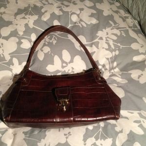 Brown snakeskin purse