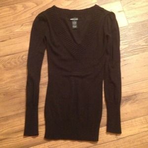 Black v-neck sweater